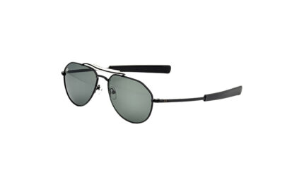 AMERICAN OPTICAL BLACK METAL AVIATOR MEN SUNGLASSES 2