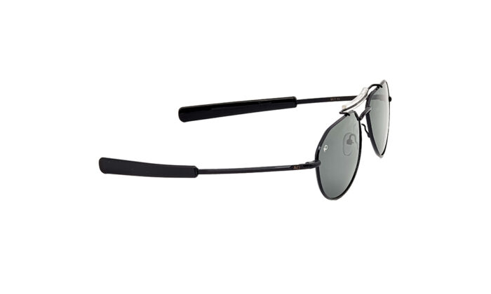 AMERICAN OPTICAL BLACK METAL AVIATOR MEN SUNGLASSES 3