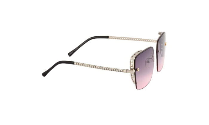 CHANEL SILVER METAL SQUARE WOMEN SUNGLASSES 3