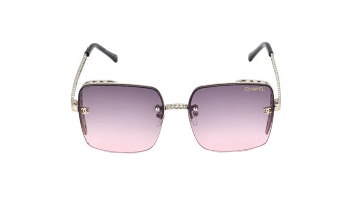 CHANEL SILVER METAL SQUARE WOMEN SUNGLASSES