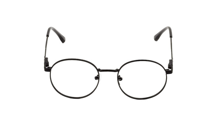 EMPORIO ARMANI BLACK METAL ROUND MEN EYEGLASSES