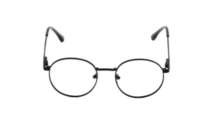 EMPORIO ARMANI BLACK METAL ROUND WOMEN EYEGLASSES