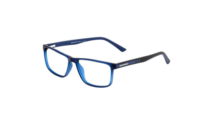 EMPORIO ARMANI BLUE ACETATE RECTANGLE MEN EYEGLASSES 2