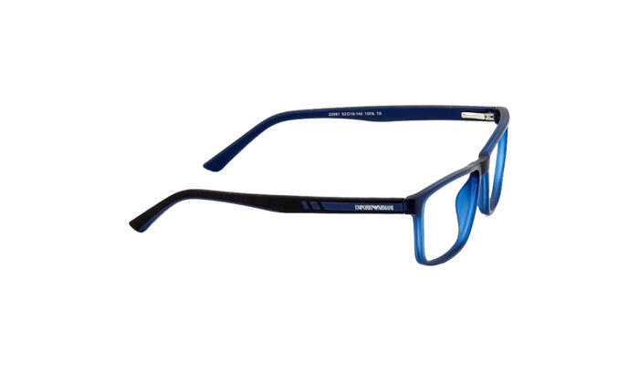 EMPORIO ARMANI BLUE ACETATE RECTANGLE MEN EYEGLASSES 3