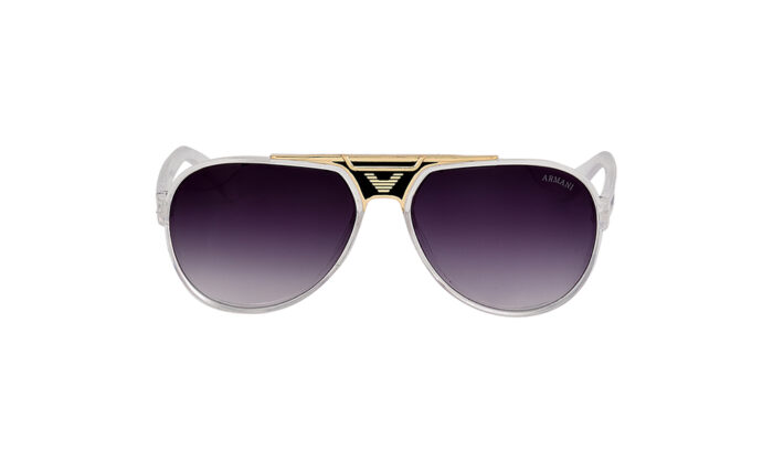 GIORGIO ARMANI TRANSPARENT ACETATE AVIATOR WOMEN SUNGLASSES