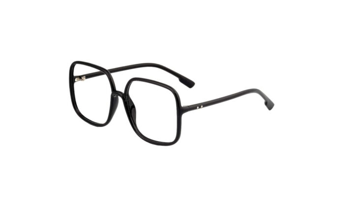 GOGGLESGURU BLACK ACETATE OVERSIZED WOMEN EYEGLASSES 2