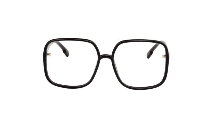 GOGGLESGURU BLACK ACETATE OVERSIZED WOMEN EYEGLASSES