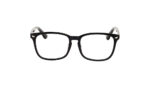 GOGGLESGURU BLACK ACETATE RECTANGLE MEN EYEGLASSES