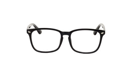 GOGGLESGURU BLACK ACETATE RECTANGLE WOMEN EYEGLASSES