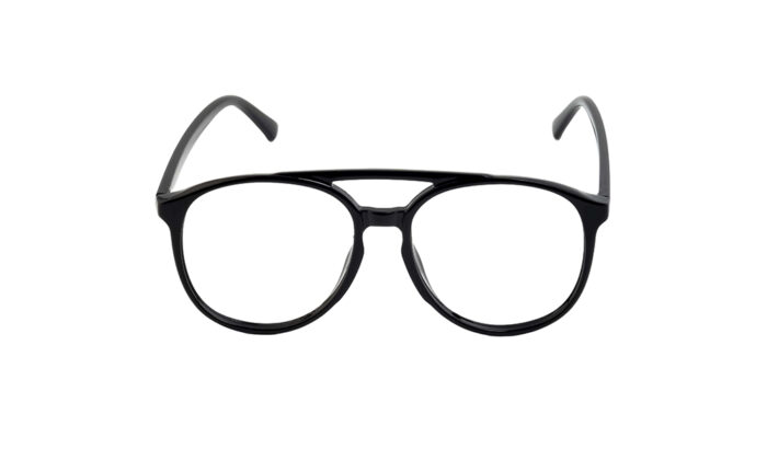 GOGGLESGURU BLACK ACETATE ROUND MEN EYEGLASSES