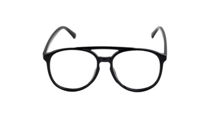 GOGGLESGURU BLACK ACETATE ROUND WOMEN EYEGLASSES