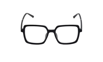 GOGGLESGURU BLACK ACETATE SQUARE MEN EYEGLASSES