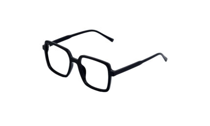 GOGGLESGURU BLACK ACETATE SQUARE MEN EYEGLASSES 2