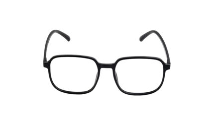 GOGGLESGURU BLACK ACETATE SQUARE MEN EYEGLASSES