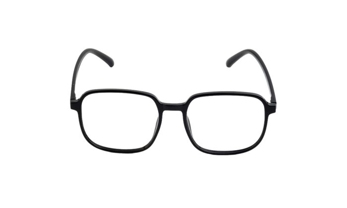 GOGGLESGURU BLACK ACETATE SQUARE MEN EYEGLASSES