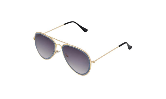 GOGGLESGURU GOLDEN METAL AVIATOR WOMEN SUNGLASSES 2