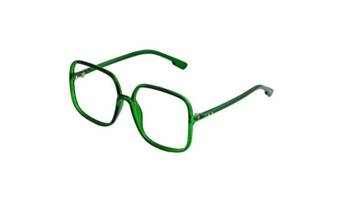 GOGGLESGURU GREEN ACETATE OVERSIZED WOMEN EYEGLASSES 2