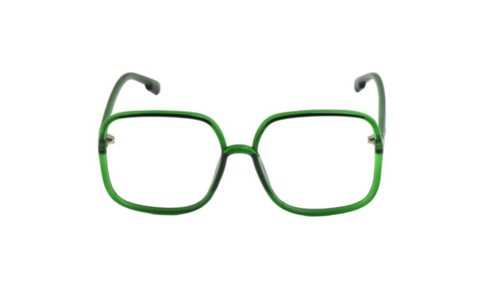 GOGGLESGURU GREEN ACETATE OVERSIZED WOMEN EYEGLASSES