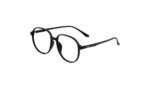 GOGGLESGURU MATTE BLACK ACETATE ROUND WOMEN EYEGLASSES 2