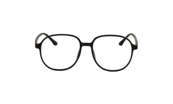 GOGGLESGURU MATTE BLACK ACETATE ROUND WOMEN EYEGLASSES