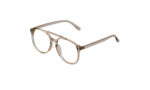 GOGGLESGURU TRANSLUCENT BROWN ACETATE ROUND MEN EYEGLASSES 2