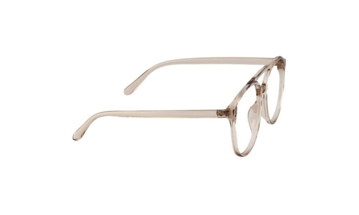GOGGLESGURU TRANSLUCENT BROWN ACETATE ROUND WOMEN EYEGLASSES 3