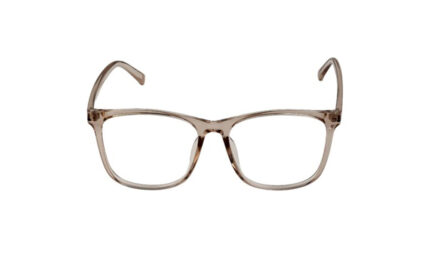 GOGGLESGURU TRANSLUCENT BROWN ACETATE SQUARE MEN EYEGLASSES