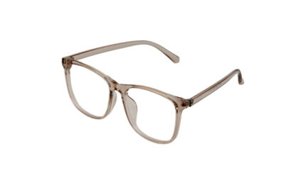 GOGGLESGURU TRANSLUCENT BROWN ACETATE SQUARE MEN EYEGLASSES 2