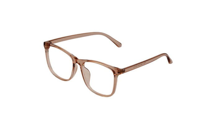 GOGGLESGURU TRANSLUCENT BROWN ACETATE SQUARE MEN EYEGLASSES 2