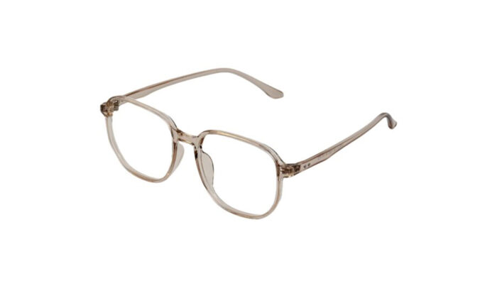 GOGGLESGURU TRANSLUCENT BROWN ACETATE SQUARE MEN EYEGLASSES 2