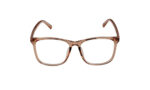 GOGGLESGURU TRANSLUCENT BROWN ACETATE SQUARE MEN EYEGLASSES