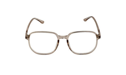 GOGGLESGURU TRANSLUCENT BROWN ACETATE SQUARE MEN EYEGLASSES