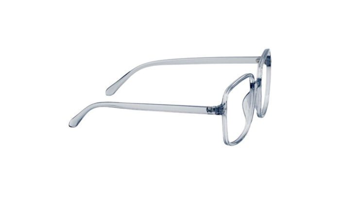 GOGGLESGURU TRANSLUCENT GREY ACETATE OVERSIZED WOMEN EYEGLASSES 3