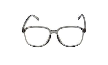 GOGGLESGURU TRANSLUCENT GREY ACETATE SQUARE MEN EYEGLASSES