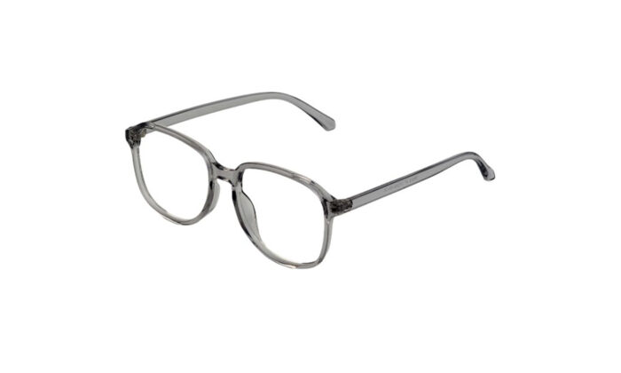 GOGGLESGURU TRANSLUCENT GREY ACETATE SQUARE MEN EYEGLASSES 2