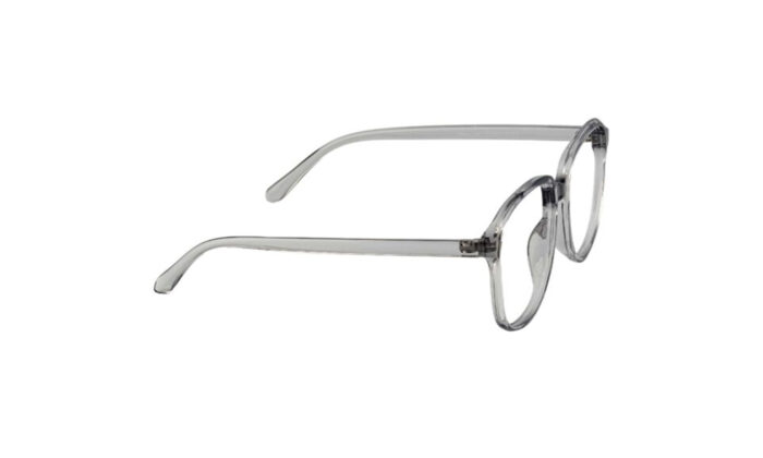 GOGGLESGURU TRANSLUCENT GREY ACETATE SQUARE MEN EYEGLASSES 3