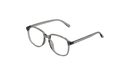 GOGGLESGURU TRANSLUCENT GREY ACETATE SQUARE WOMEN EYEGLASSES 2