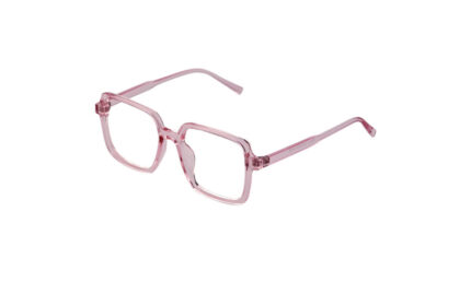 GOGGLESGURU TRANSLUCENT PINK ACETATE SQUARE MEN EYEGLASSES 2