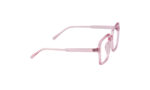 GOGGLESGURU TRANSLUCENT PINK ACETATE SQUARE WOMEN EYEGLASSES 3