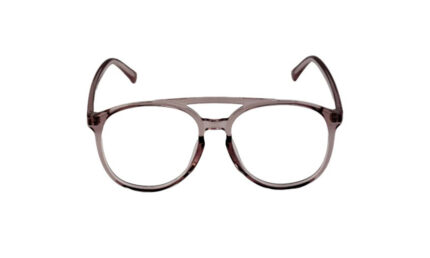 GOGGLESGURU TRANSLUCENT PURPLE ACETATE ROUND MEN EYEGLASSES