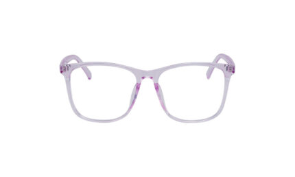 GOGGLESGURU TRANSLUCENT PURPLE ACETATE SQUARE MEN EYEGLASSES