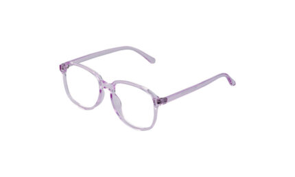 GOGGLESGURU TRANSLUCENT PURPLE ACETATE SQUARE MEN EYEGLASSES 2