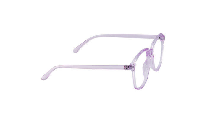 GOGGLESGURU TRANSLUCENT PURPLE ACETATE SQUARE MEN EYEGLASSES 3