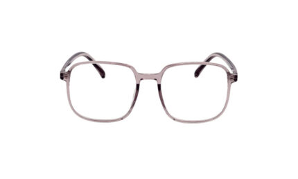 GOGGLESGURU TRANSLUCENT PURPLE ACETATE SQUARE MEN EYEGLASSES