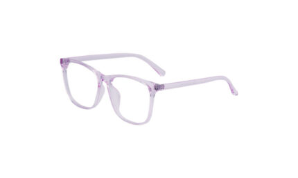 GOGGLESGURU TRANSLUCENT PURPLE ACETATE SQUARE WOMEN EYEGLASSES 2