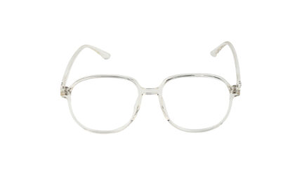 GOGGLESGURU TRANSPARENT ACETATE ROUND MEN EYEGLASSES