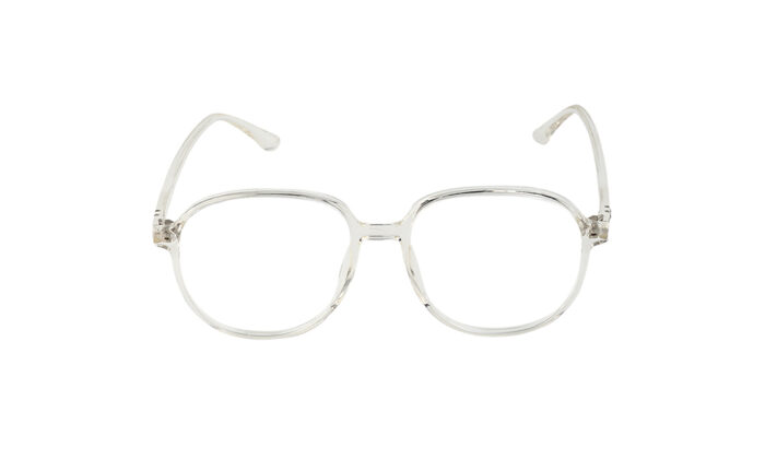 GOGGLESGURU TRANSPARENT ACETATE ROUND MEN EYEGLASSES