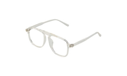 GOGGLESGURU TRANSPARENT ACETATE SQUARE MEN EYEGLASSES 2