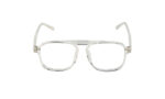 GOGGLESGURU TRANSPARENT ACETATE SQUARE MEN EYEGLASSES