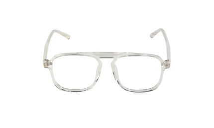 GOGGLESGURU TRANSPARENT ACETATE SQUARE MEN EYEGLASSES